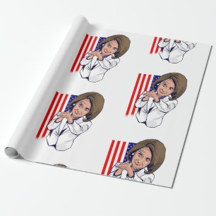 Papel De Presente Nancy Pelosi batendo palmas