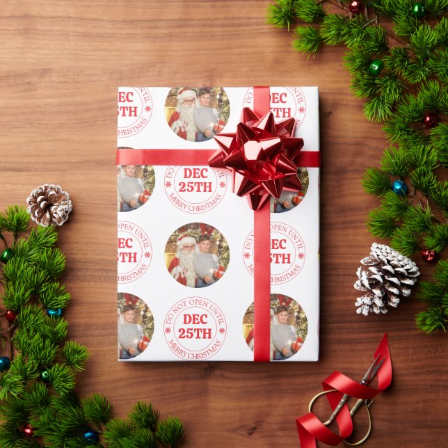 Papel De Presente Não Abra Até 25 de Dezembro Foto Natal (Presente de Natal)