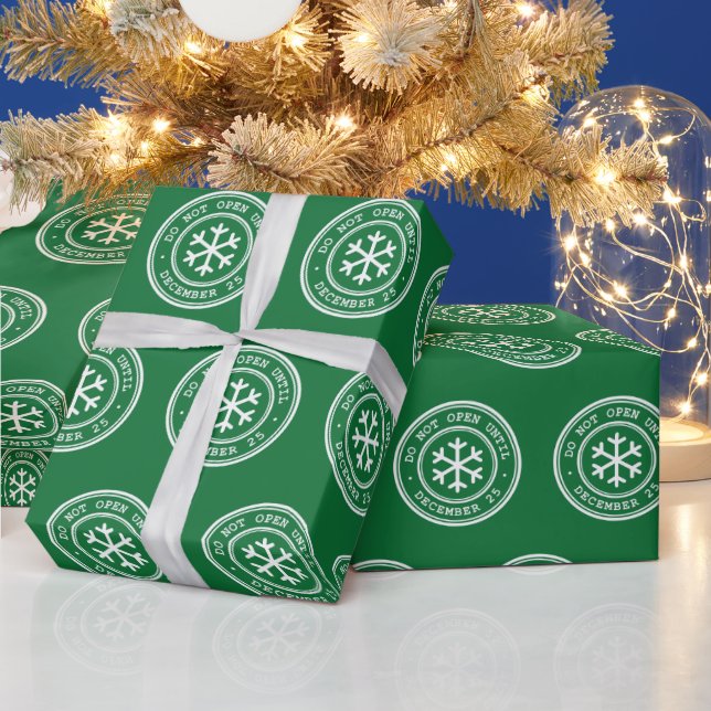 Papel De Presente Não Abrir Até O Livro Verde De Molho De Natal (Feriados)