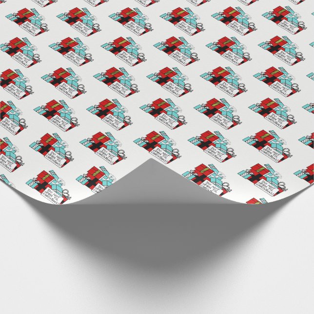 Papel De Presente Não Abrir até o Natal apresentar Natal (Ponta)