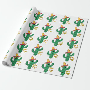 Papel De Presente Não É Um Cactus Mexicano Sombrero