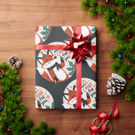 Papel De Presente Não há mais doces para você, Raposa de Natal