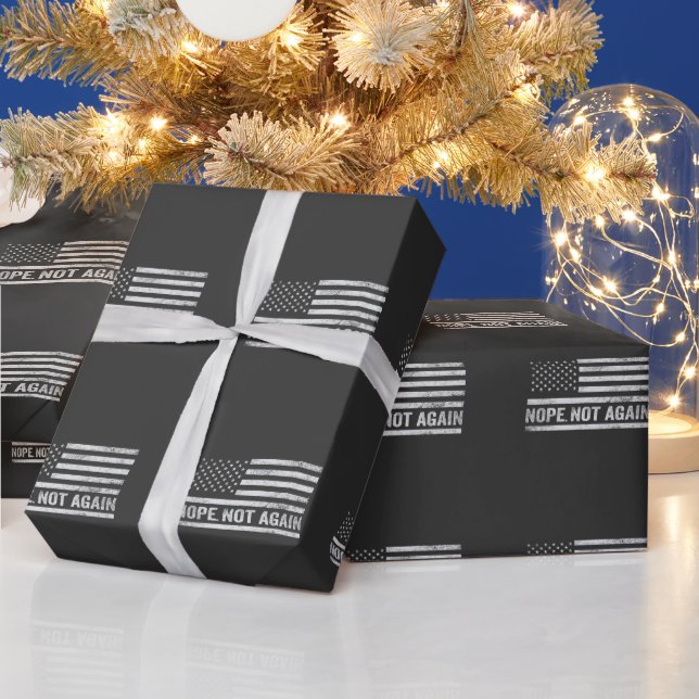 Papel De Presente Não Mais Engraçado EUA Bandeira Republicana Trump (Feriados)