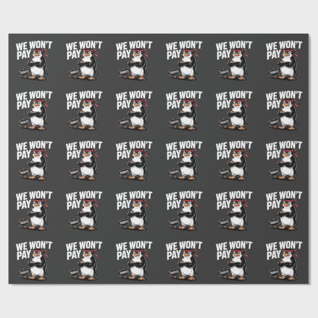 Papel De Presente Não pagamos Tarifas Anti Trump (Aberto)
