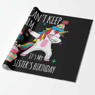 Papel De Presente Não posso ficar calmo É o Unicórnio de Aniversário