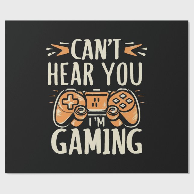 Papel De Presente Não Posso Ouvir Você Estou Jogando (Aberto)