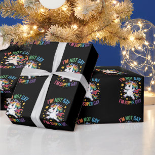Papel De Presente Não Sou Gay Sou Unicórnio Super Gay Aliado do Orgu
