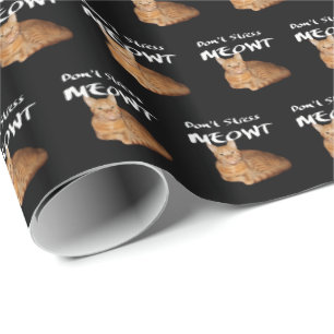 Papel De Presente Não Stress Meowt - O Gato Laranja me estressa
