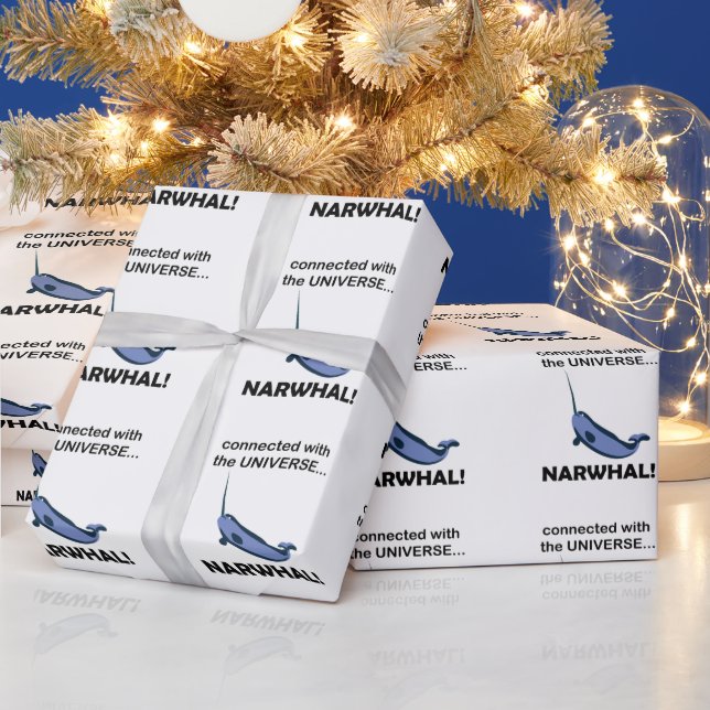 Papel De Presente Narval Conectado Com O Universo Narval (Feriados)