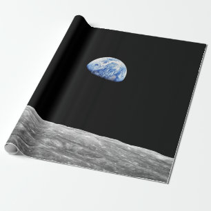 Papel De Presente NASA Apollo 8 Earth Moon Orbit Lunar Foto
