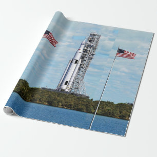 Papel De Presente NASA SLS Sistema de Lançamento Espacial Foguete na