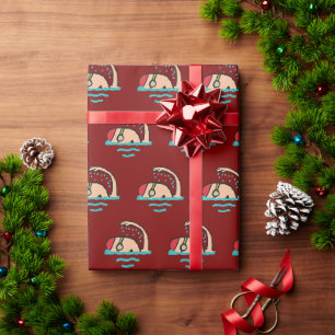 Papel De Presente Natação