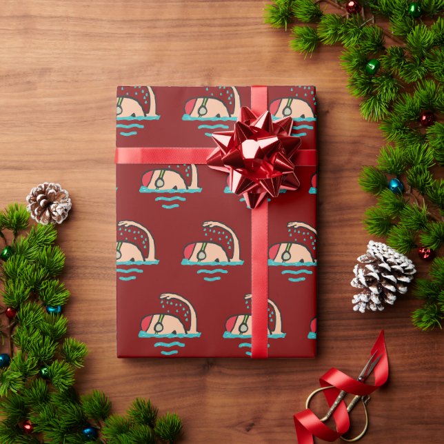 Papel De Presente Natação (Presente de Natal)