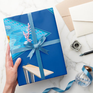 Papel De Presente Natação