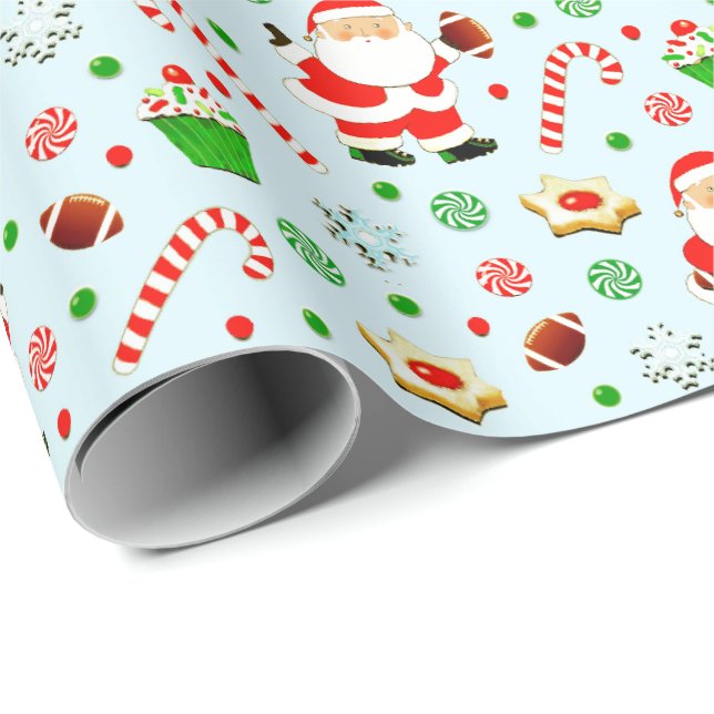 Papel De Presente Natação no Natal (Ponta do rolo)