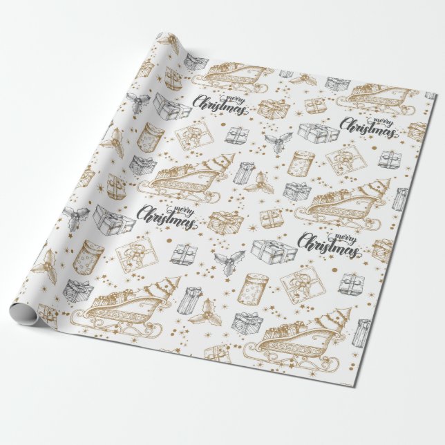 Papel De Presente Natais vintages (Desenrolado)