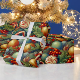 Papel De Presente Natais vintages da década de 60 embrulhando papel