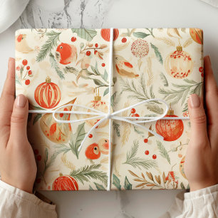 Papel De Presente Natais vintages de Aves Aquáticas