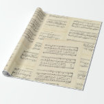 Papel De Presente natais vintages Folha de Papel de Moldagem de Músi<br><div class="desc">Acerta a nota certa com este papel de embrulho vintage com a sobreposição de músicas de folha de Natal. As letras mencionam Papai Noel e árvores de Natal. Perfeito para amantes de música.</div>