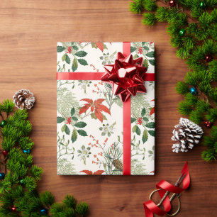 Papel De Presente Natais vintages - padrão verde