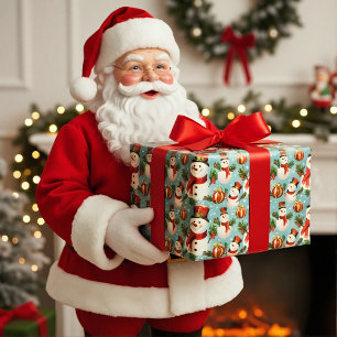 Papel De Presente Natais vintages Retroativos: Snowmen Congelados