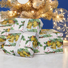 Papel De Presente natais vintages sinos cortados