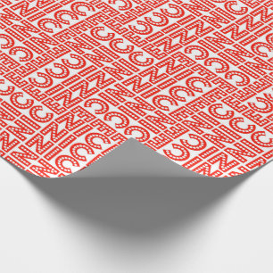 Papel De Presente Natal agradável vermelho & branco