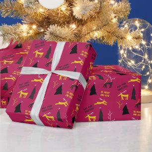 PAPEL DE PRESENTE NATAL ALEGRE E DOS CERVOS