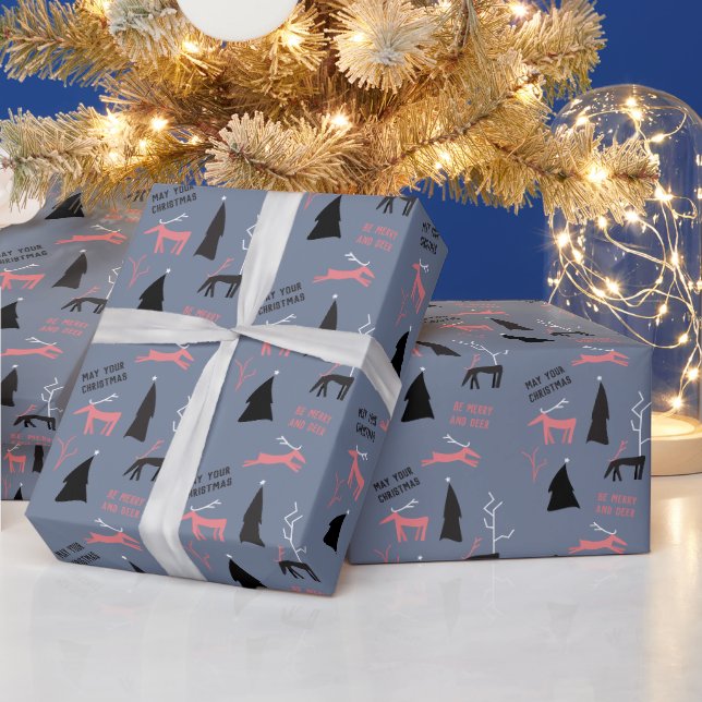 PAPEL DE PRESENTE NATAL ALEGRE E DOS CERVOS (Feriados)