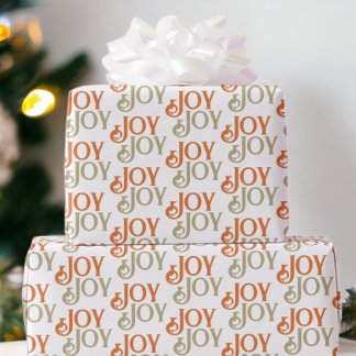Papel De Presente Natal Alegria Moderna