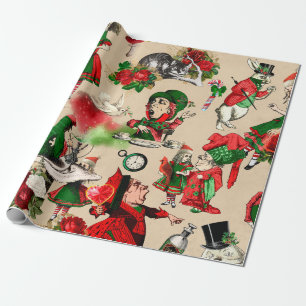 Papel De Presente Natal Alice no País das Maravilhas