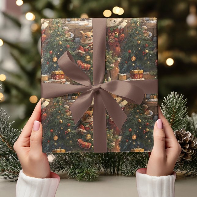Papel De Presente “Natal Animal Caprichoso (Criador carregado)