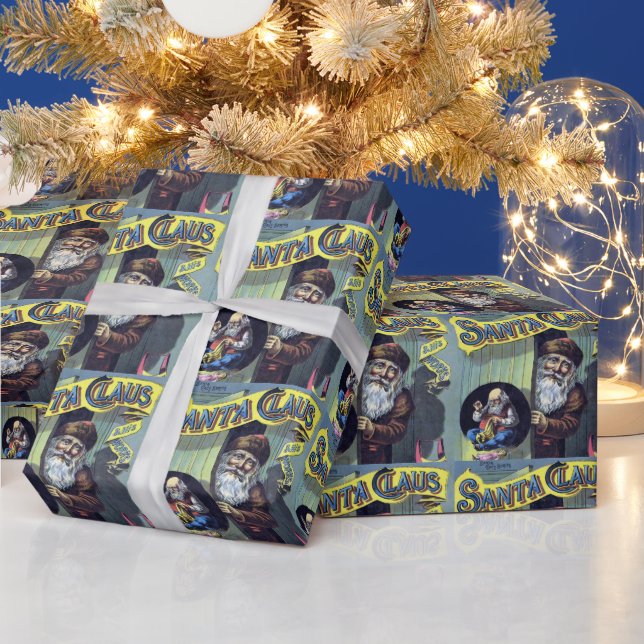 Papel De Presente Natal Antigo, Papai Noel e Seu Trabalho Livro (Feriados)