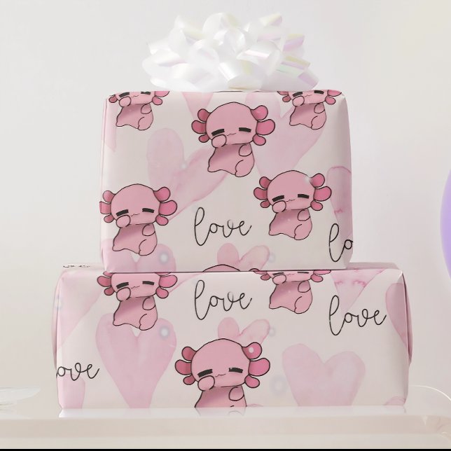 Papel De Presente Natal Axolotl (Criador carregado)