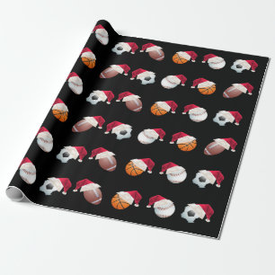 Papel De Presente Natal Baller Sports Funny Papais noeis Holidy Wrap