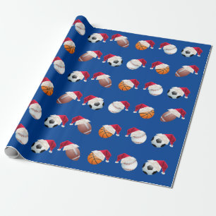 Papel De Presente Natal Baller Sports Funny Papais noeis Holidy Wrap