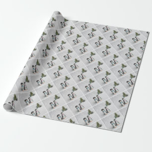 Papel De Presente Natal bonito para o pinguim