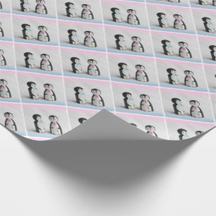 Papel De Presente Natal bonito para o pinguim