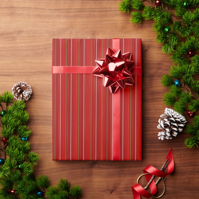PAPEL DE PRESENTE NATAL BONITO VERMELHO VERMELHO VERDE BRANCO (Presente de Natal)
