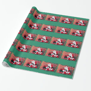 Papel De Presente Natal - border collie - sacudir