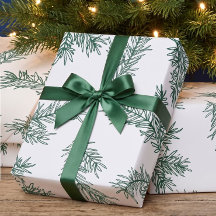 Natal Botânico Elegante Moderno Verde Branco