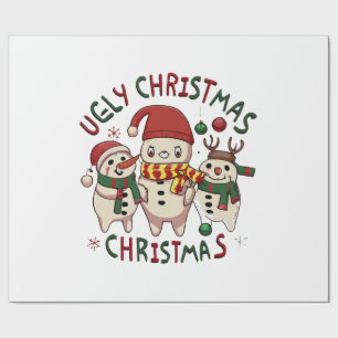 Papel De Presente Natal branco ;NATAL FEIO