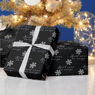 Papel De Presente Natal branco no escritor francês Dainess Flocos d