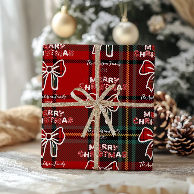 Papel De Presente Natal Caprichoso Xadrez Vermelho Retro (Criador carregado)