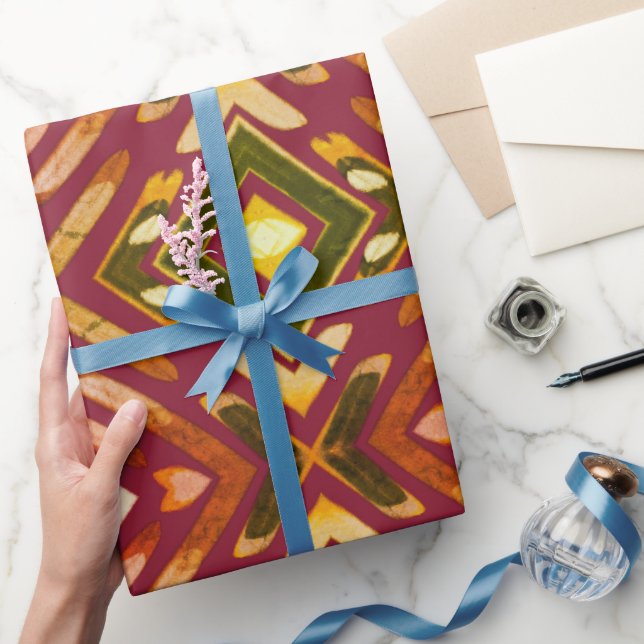 Papel De Presente Natal Colorido do Sudoeste Americano  (Presentear)
