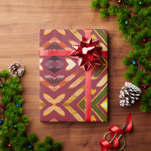 Papel De Presente Natal Colorido do Sudoeste Americano