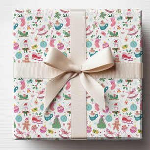 Papel De Presente Natal Colorido Fofo