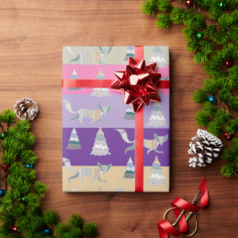 Papel De Presente Natal Colorido Terra de Maravilhas de Inverno