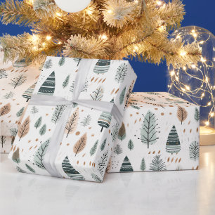 Papel De Presente Natal com Hygge de Inverno Nórdico