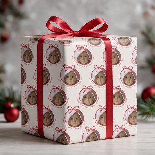 Papel De Presente Natal com Nome de Família em Foto Personalizada
